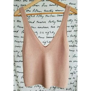 H&M blush knit crop tank